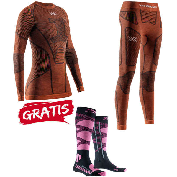 Zestaw / komplet bielizny damskiej X-BIONIC SYMBIO MERINO + GRATIS