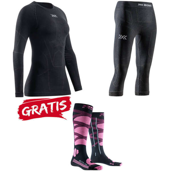 Zestaw / komplet bielizny damskiej X-BIONIC SYMBIO MERINO + GRATIS