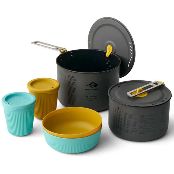 Zestaw naczyń turystycznych SEA TO SUMMIT FRONTIER ULTRALIGHT TWO POT COOK SET | 6 elementów