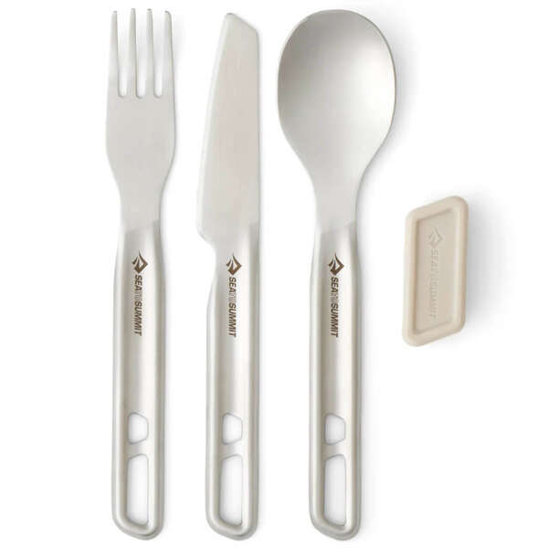 Zestaw sztućców turystycznych SEA TO SUMMIT DETOUR STAINLESS STEEL CUTLERY SET - (3 Piece)