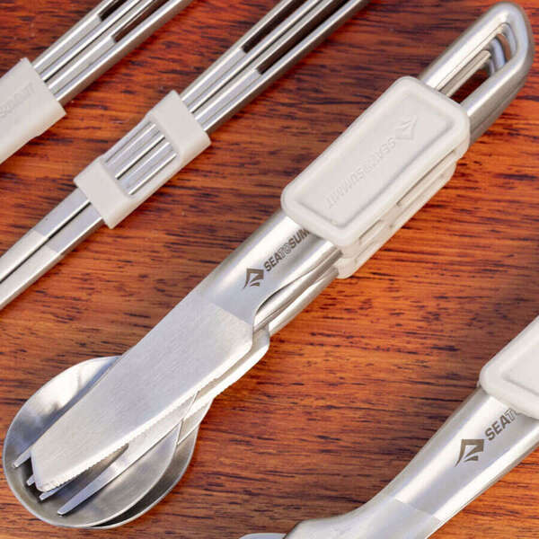 Zestaw sztućców turystycznych SEA TO SUMMIT DETOUR STAINLESS STEEL CUTLERY SET - (3 Piece)