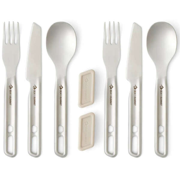 Zestaw sztućców turystycznych SEA TO SUMMIT DETOUR STAINLESS STEEL CUTLERY SET | 6 elementów