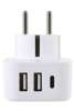 Adapter podróżny z USB (& USB C) LIFEVENTURE WORLD TO EUROPE TRAVEL ADAPTOR